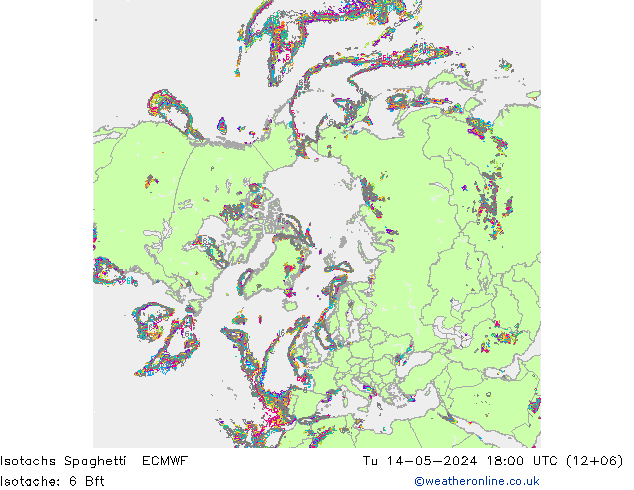 Isotachs Spaghetti ECMWF mar 14.05.2024 18 UTC