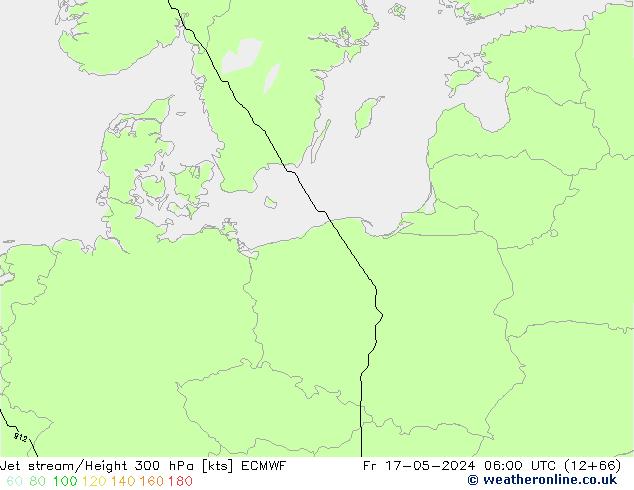 Corrente a getto ECMWF ven 17.05.2024 06 UTC