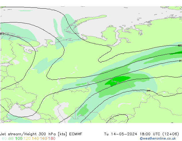 Courant-jet ECMWF mar 14.05.2024 18 UTC