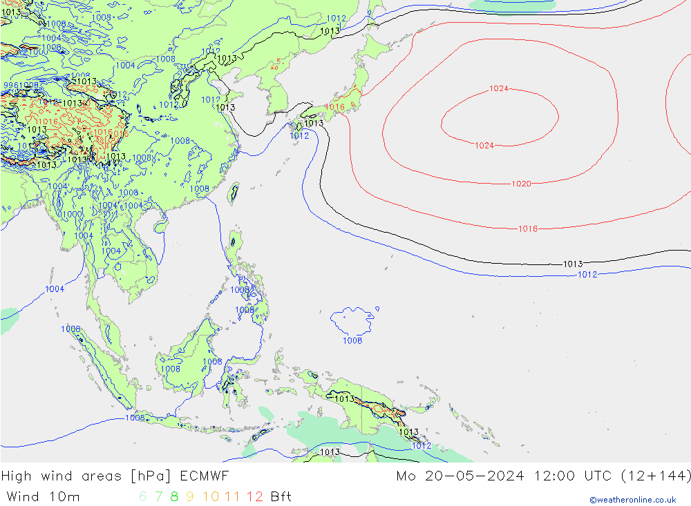 Windvelden ECMWF ma 20.05.2024 12 UTC