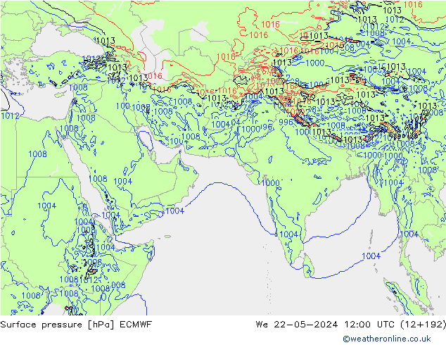 приземное давление ECMWF ср 22.05.2024 12 UTC