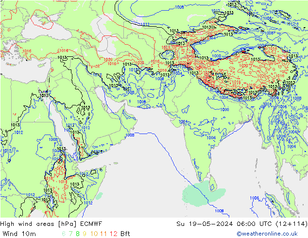 High wind areas ECMWF Su 19.05.2024 06 UTC