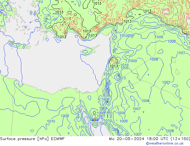 Yer basıncı ECMWF Pzt 20.05.2024 18 UTC