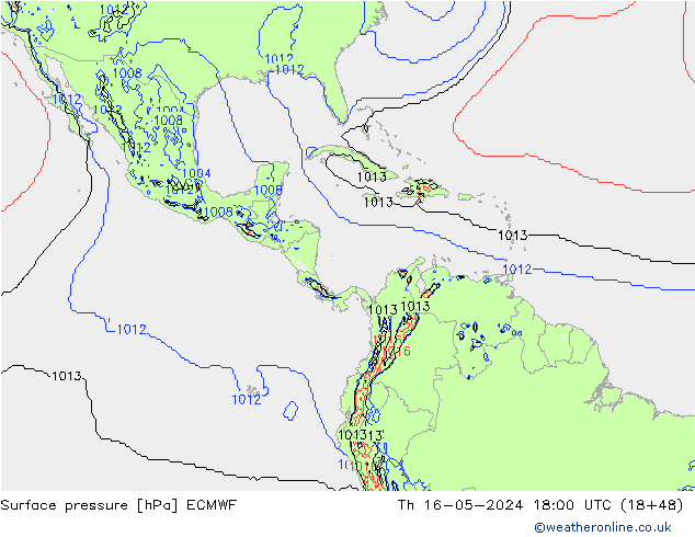 Yer basıncı ECMWF Per 16.05.2024 18 UTC