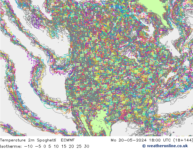 Temperaturkarte Spaghetti ECMWF Mo 20.05.2024 18 UTC