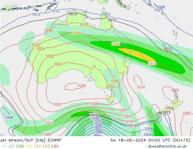 Corrente a getto ECMWF sab 18.05.2024 00 UTC