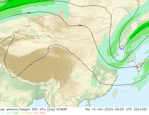 高速氣流 ECMWF 星期三 15.05.2024 06 UTC