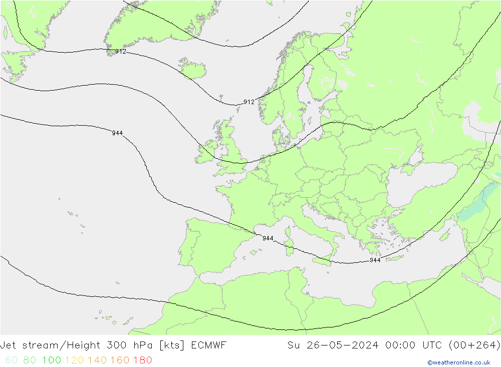 Polarjet ECMWF So 26.05.2024 00 UTC