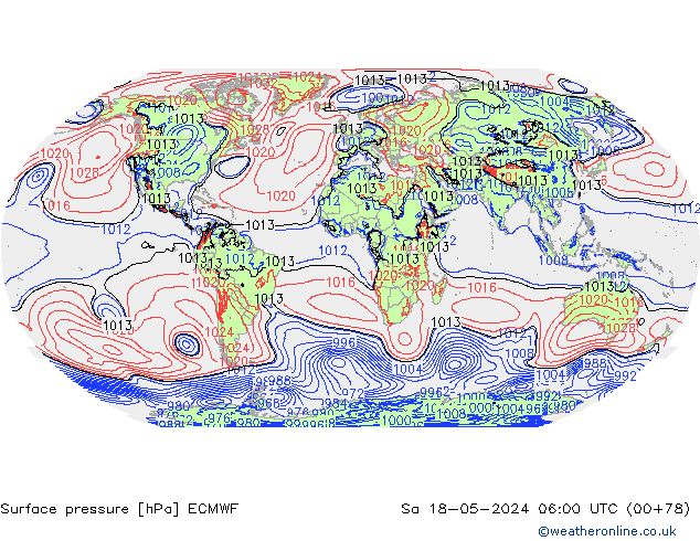 Yer basıncı ECMWF Cts 18.05.2024 06 UTC