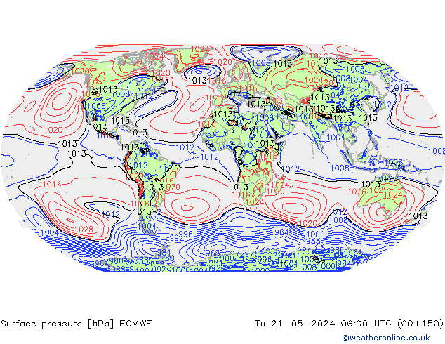 Luchtdruk (Grond) ECMWF di 21.05.2024 06 UTC