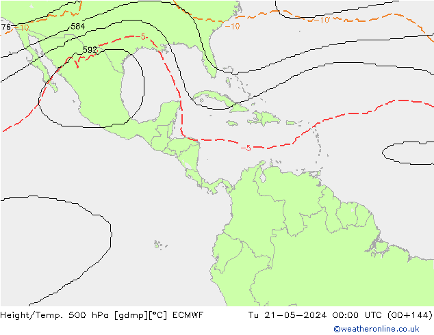 Height/Temp. 500 hPa ECMWF mar 21.05.2024 00 UTC
