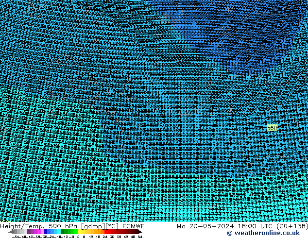 Géop./Temp. 500 hPa ECMWF lun 20.05.2024 18 UTC