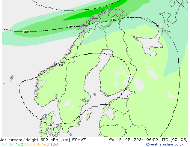 高速氣流 ECMWF 星期三 15.05.2024 06 UTC