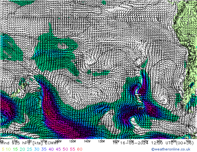 Wind 925 hPa ECMWF Th 16.05.2024 12 UTC