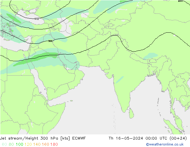 高速氣流 ECMWF 星期四 16.05.2024 00 UTC