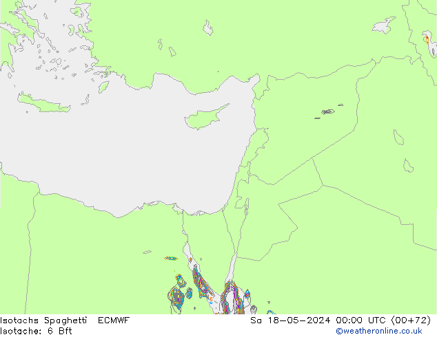 Isotachs Spaghetti ECMWF  18.05.2024 00 UTC