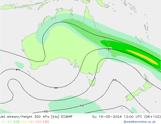 Straalstroom ECMWF zo 19.05.2024 12 UTC