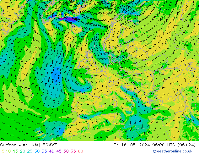  10 m ECMWF  16.05.2024 06 UTC