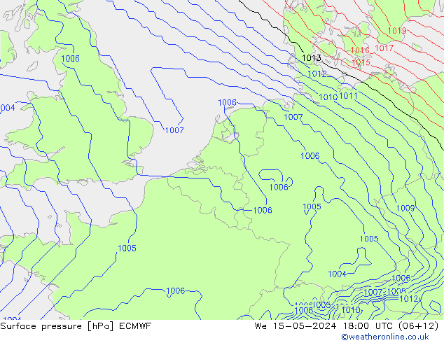 pression de l'air ECMWF mer 15.05.2024 18 UTC