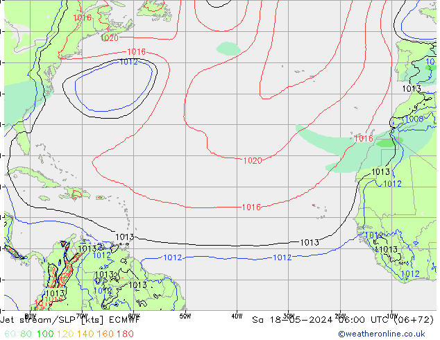 Courant-jet ECMWF sam 18.05.2024 06 UTC