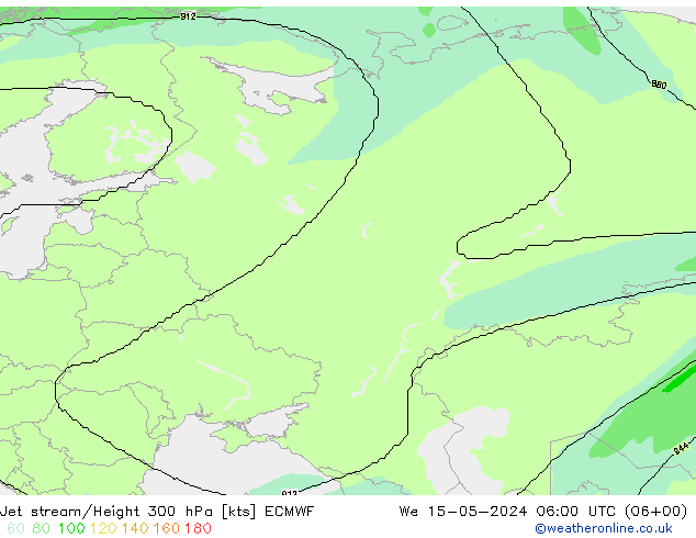 Jet Akımları ECMWF Çar 15.05.2024 06 UTC