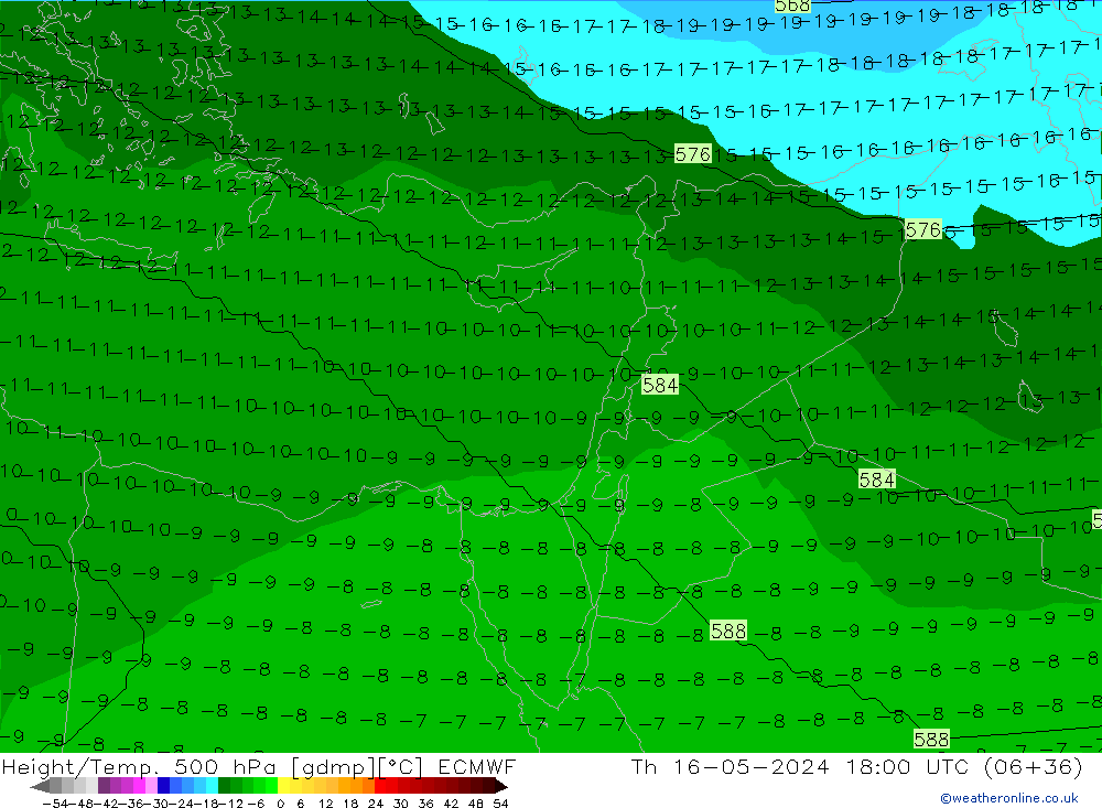 Géop./Temp. 500 hPa ECMWF jeu 16.05.2024 18 UTC