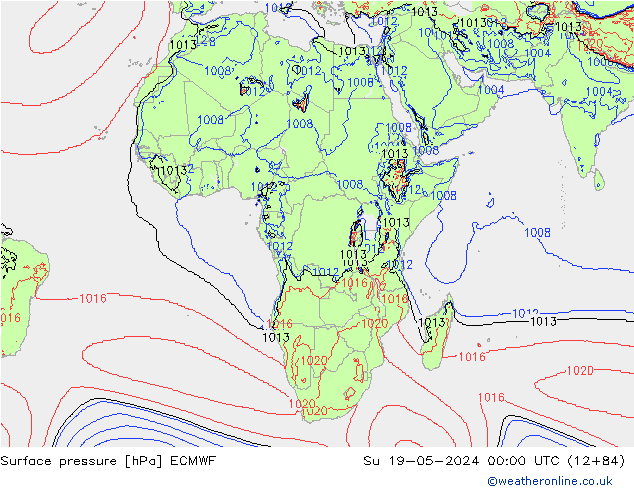 pression de l'air ECMWF dim 19.05.2024 00 UTC