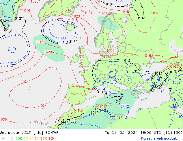 Courant-jet ECMWF mar 21.05.2024 18 UTC