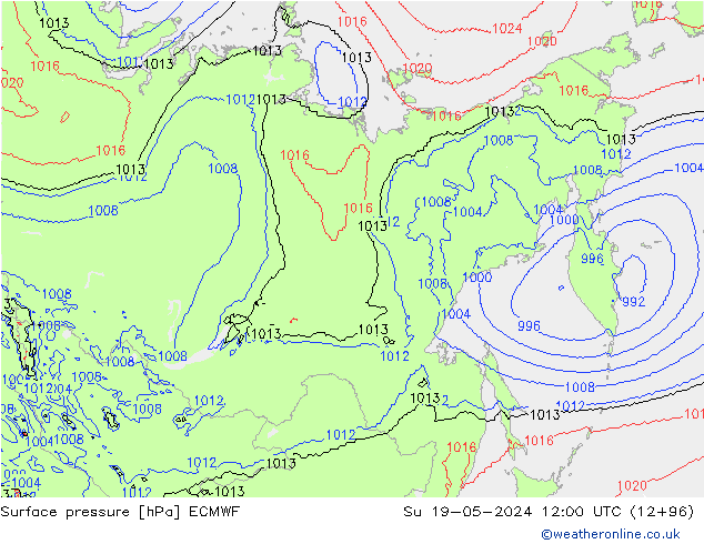 ciśnienie ECMWF nie. 19.05.2024 12 UTC