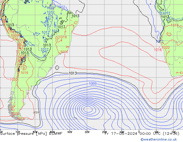 Yer basıncı ECMWF Cu 17.05.2024 00 UTC