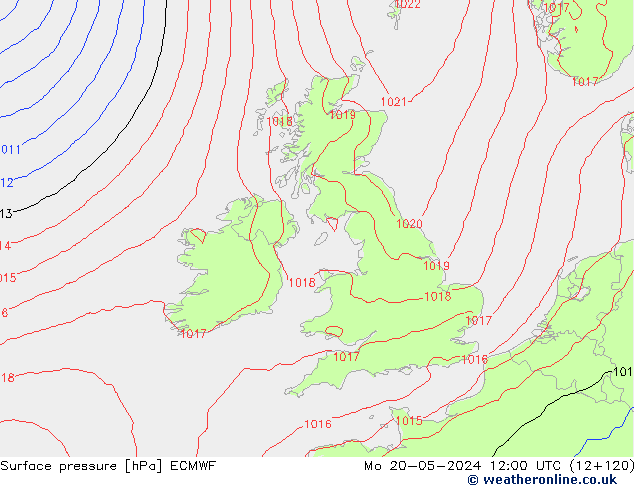 Surface pressure ECMWF Mo 20.05.2024 12 UTC