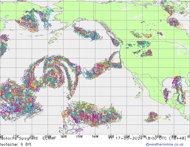 Isotachen Spaghetti ECMWF vr 17.05.2024 18 UTC
