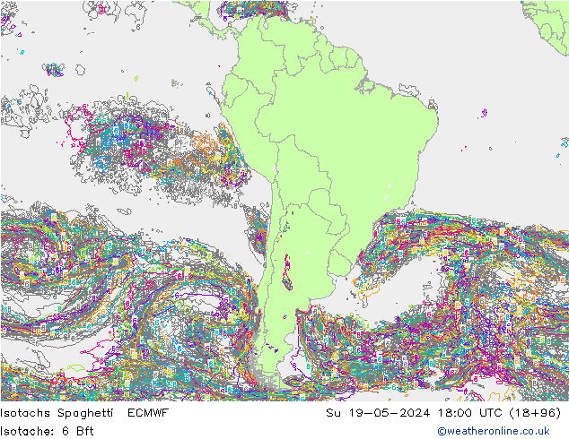 Isotachen Spaghetti ECMWF zo 19.05.2024 18 UTC