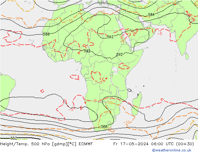 Height/Temp. 500 hPa ECMWF  17.05.2024 06 UTC