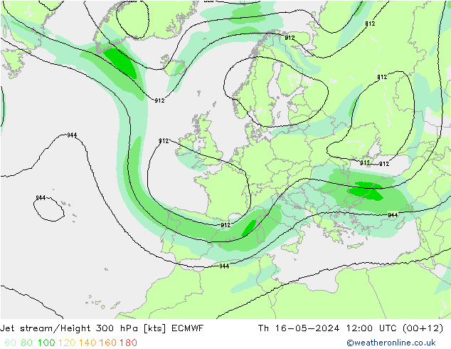 Jet Akımları ECMWF Per 16.05.2024 12 UTC