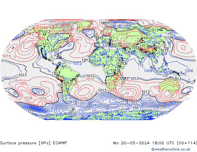 Yer basıncı ECMWF Pzt 20.05.2024 18 UTC