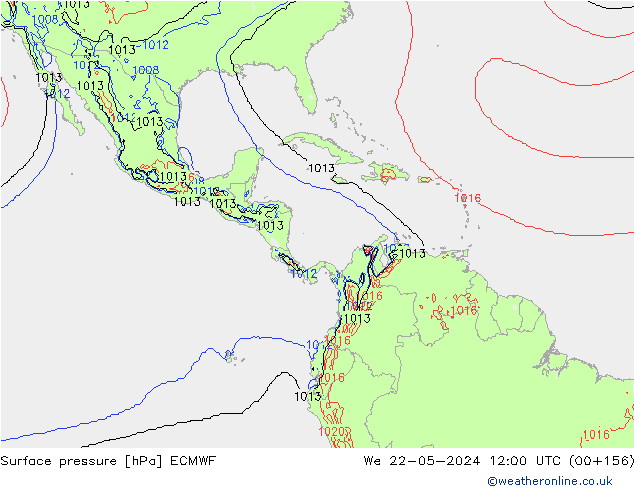 ciśnienie ECMWF śro. 22.05.2024 12 UTC