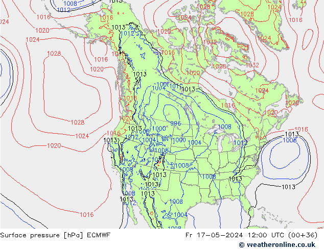 pression de l'air ECMWF ven 17.05.2024 12 UTC