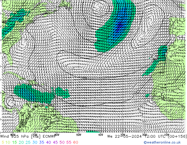 Wind 925 hPa ECMWF We 22.05.2024 12 UTC