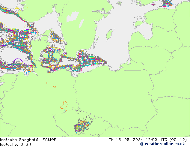 Isotachs Spaghetti ECMWF gio 16.05.2024 12 UTC