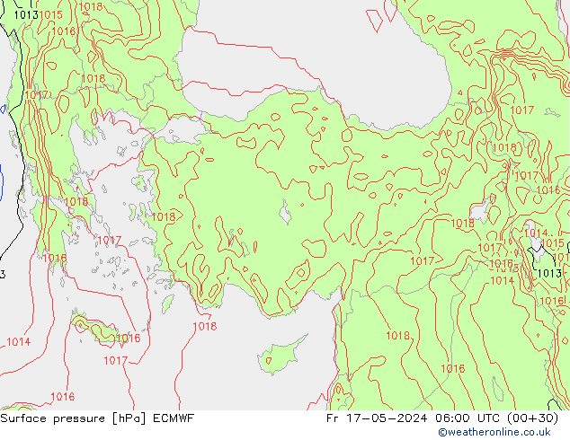 pression de l'air ECMWF ven 17.05.2024 06 UTC