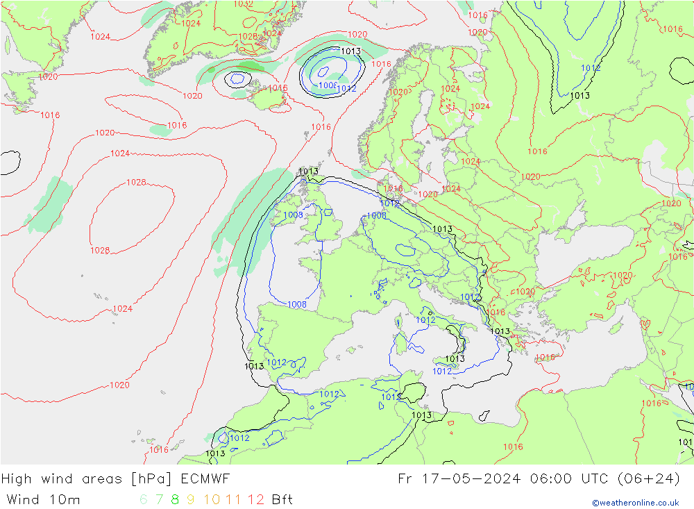 Sturmfelder ECMWF Fr 17.05.2024 06 UTC
