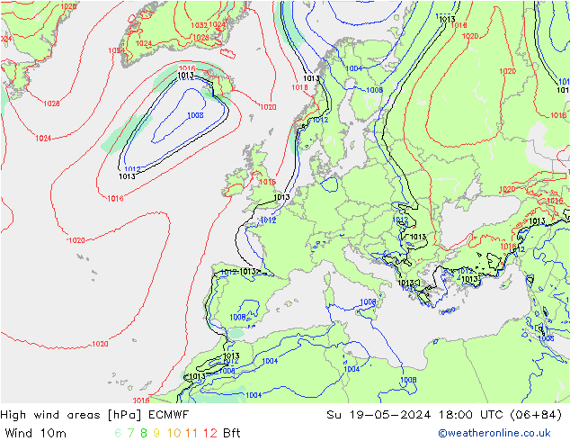 Sturmfelder ECMWF So 19.05.2024 18 UTC