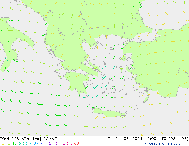 Viento 925 hPa ECMWF mar 21.05.2024 12 UTC