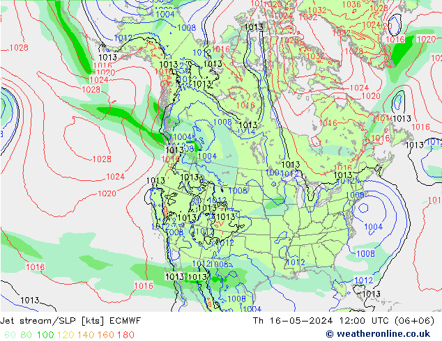 Polarjet/Bodendruck ECMWF Do 16.05.2024 12 UTC