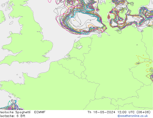 Isotachen Spaghetti ECMWF Do 16.05.2024 12 UTC