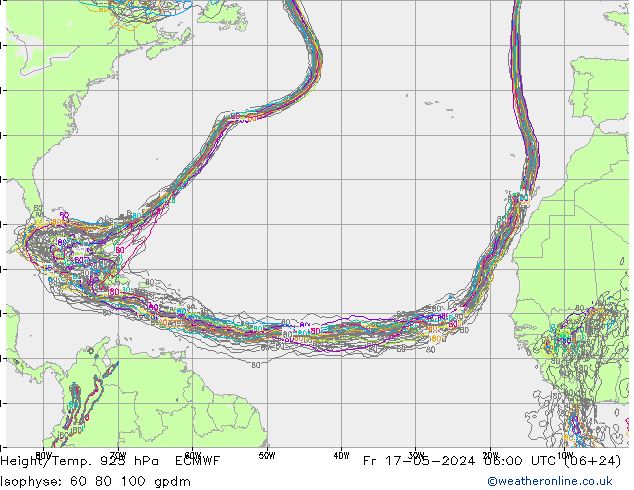 Height/Temp. 925 hPa ECMWF ven 17.05.2024 06 UTC