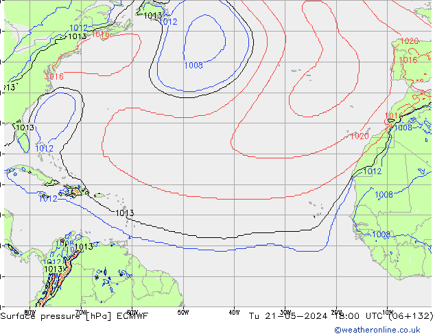 Yer basıncı ECMWF Sa 21.05.2024 18 UTC