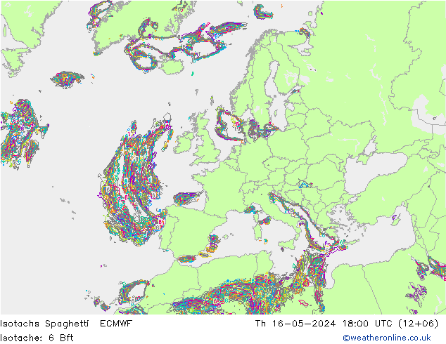 Isotachen Spaghetti ECMWF Do 16.05.2024 18 UTC