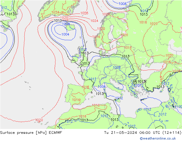 pression de l'air ECMWF mar 21.05.2024 06 UTC